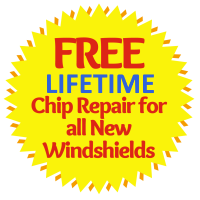 Free lifetime chip Repair For all new windshields